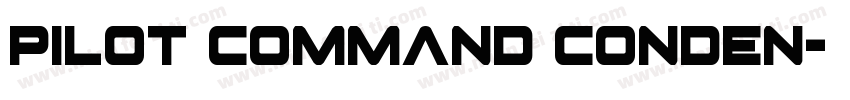 Pilot Command Conden字体转换